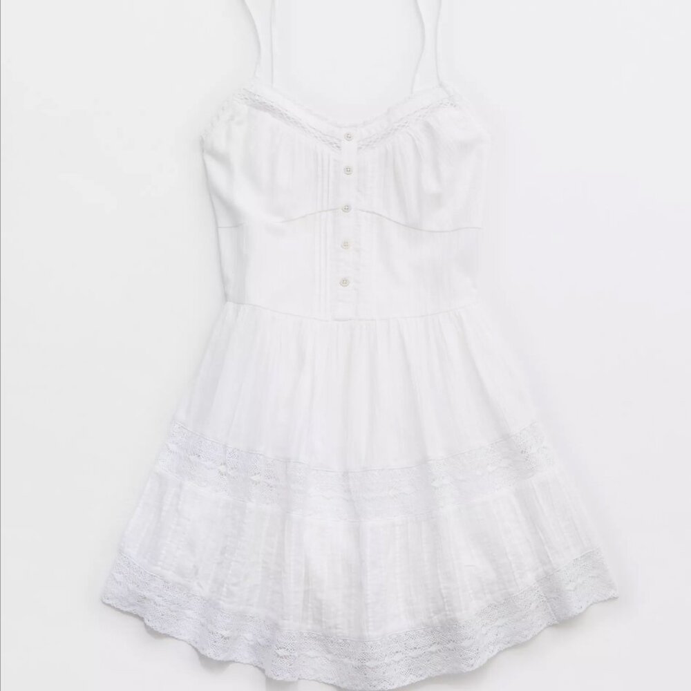 Aerie White Mini Dress (Size L)